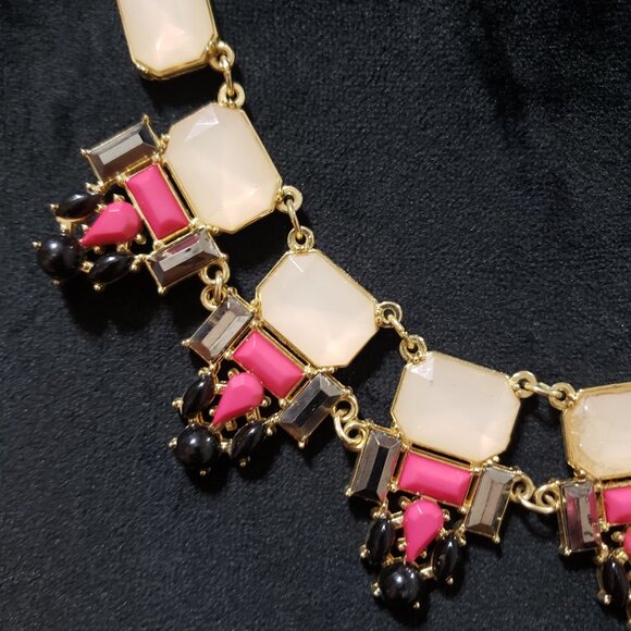 Womens Fashions Multicolor Glass Shape Stone Colored Necklace with Lobster Clasp - Picture 6 of 9